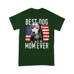 Scotstee Shop - Womens American Flag Best Dog Mom Ever Salukis USA 4th Of July Shirt
