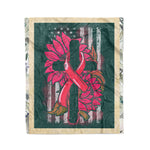 Scotstee Shop - Fleece Blanket - Christian Faith Cross Pink Ribbon Sunflower Gifts Fleece Blanket