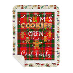 Personalized Gift Tartan Plaid Blanket Clan Crief With Christmas Cookie Baking Crew Christmas Gift Sherpa Blanket, tartan sherpa blanket,buffalo plaid sherpa blanket,christmas sherpa blanket,Christmas Throw Blanket,green plaid sherpa blanket,green sherpa blanket