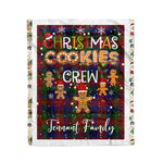 Personalized Gift Tartan Plaid Blanket Clan Tennant With Christmas Cookie Baking Crew Christmas Gift Blanket, Plaid Blanket, Christmas Fleece Blanket, Christmas Blanket, Tartan Blanket, Scottish Blanket, Scotland Blanket, Family Name Blanket, Custom Blanket, Personalized Blanket