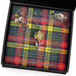 To My Beautiful Soulmate Sunflower Necklace In Your Eyes I Have Found My Home Clan Masterton Bcn Tartan Jewelry For Girlfriend, Tartan Sunflower Pendant Necklace, Scottish Tartan Jewelry, valentine necklace, necklace girlfriend, necklace for wife, cute necklaces for girlfriend, jewelry for girlfriend, to my soulmate necklace, to my future wife necklace