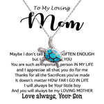 Opal Turtle Necklace - To My Loving Mom - Important Person In My Life Mother's Day Gift From Son Necklace