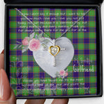 Gift For My Beautiful Girlfriend Necklace Valentine Necklace Clan Dalrymple Tartan Cross Dancing Necklace Scottish Tartan Jewelry