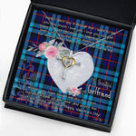 Gift For My Beautiful Girlfriend Necklace Valentine Necklace Clan McCorquodale Tartan Cross Dancing Necklace Scottish Tartan Jewelry