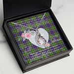 Rising Phoenix Necklace - Valentine Necklace Clan Ayrshire Tartan Gift for Girlfriend, Gift for My Wife Rising Phoenix Necklace