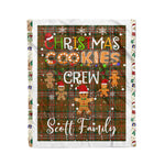 Personalized Gift Tartan Plaid Blanket Clan Scott Brown Modern With Christmas Cookie Baking Crew Christmas Gift Blanket, Plaid Blanket, Christmas Fleece Blanket, Christmas Blanket, Tartan Blanket, Scottish Blanket, Scotland Blanket, Family Name Blanket, Custom Blanket, Personalized Blanket