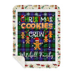 Personalized Gift Tartan Plaid Blanket Clan Mitchell With Christmas Cookie Baking Crew Christmas Gift Sherpa Blanket, tartan sherpa blanket,buffalo plaid sherpa blanket,christmas sherpa blanket,Christmas Throw Blanket,green plaid sherpa blanket,green sherpa blanket