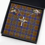To My Beautiful Soulmate Necklace In Your Eyes I Have Found My Home Clan Balfour Modern Tartan Cross Dancing Necklace