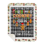 Personalized Gift Tartan Plaid Blanket Clan Troup With Christmas Cookie Baking Crew Christmas Gift Sherpa Blanket, tartan sherpa blanket,buffalo plaid sherpa blanket,christmas sherpa blanket,Christmas Throw Blanket,green plaid sherpa blanket,green sherpa blanket