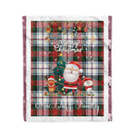 Personalized Gift Tartan Plaid Blanket Clan MacDuff Dress Modern With Funny Santa Snowman Reindeer Merry Christmas Fleece Blanket, Home Living Room, Plaid Blanket, Tartan Blanket, Scottish Blanket, Buffalo fleece blanket, Christmas Blanket