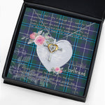 Gift For My Beautiful Girlfriend Necklace Valentine Necklace Clan Glen Tartan Cross Dancing Necklace Scottish Tartan Jewelry