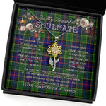 To My Beautiful Soulmate Sunflower Necklace In Your Eyes I Have Found My Home Clan Forsyth Tartan Jewelry For Girlfriend, Tartan Sunflower Pendant Necklace, Scottish Tartan Jewelry, valentine necklace, necklace girlfriend, necklace for wife, cute necklaces for girlfriend, jewelry for girlfriend, to my soulmate necklace, to my future wife necklace