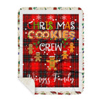 Personalized Gift Tartan Plaid Blanket Clan Wemyss With Christmas Cookie Baking Crew Christmas Gift Sherpa Blanket, tartan sherpa blanket,buffalo plaid sherpa blanket,christmas sherpa blanket,Christmas Throw Blanket,green plaid sherpa blanket,green sherpa blanket