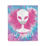 Scotstee Shop - Scotstee Shop Blanket Alien Ew, People - Alien Edition Pink Heart Tie Dye Rainbow Hippie Fleece Blanket