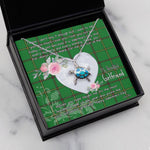 Sea Turtle Necklace Gift for My Beautiful Girlfriend Valentines Necklace Clan Mar Hunting Tartan Blue Turtle Necklace