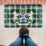 Doormat - Welcome Mat Scottish Forbes Dress Clan Badge Tartan Door Mat, Plaid Doormat