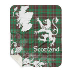 Sherpa Blanket - Tartan Blanket Thistle and Lion Scottish Clan MacKinnon Hunting Ancient Plaid Blanket, plaid sherpa blanket queen,purple sherpa blanket,queen sherpa blanket,queen size sherpa blanket,red sherpa blanket,scottish tartan blankets,sherpa blanket,sherpa christmas blanket