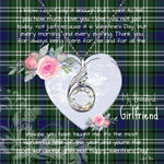 Rising Phoenix Necklace - Valentine Necklace Clan Blyth Tweeside Tartan Gift for Girlfriend, Gift for My Wife Rising Phoenix Necklace