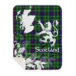 Sherpa Blanket - Tartan Blanket Thistle and Lion Scottish Clan Duncan Plaid Blanket, plaid sherpa blanket queen,purple sherpa blanket,queen sherpa blanket,queen size sherpa blanket,red sherpa blanket,scottish tartan blankets,sherpa blanket,sherpa christmas blanket
