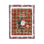 Personalized Gift Tartan Plaid Blanket Clan Chattan With Funny Santa Snowman Reindeer Merry Christmas Fleece Blanket, Home Living Room, Plaid Blanket, Tartan Blanket, Scottish Blanket, Buffalo fleece blanket, Christmas Blanket