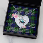Sea Turtle Necklace Gift for My Beautiful Girlfriend Valentines Necklace Clan Campbell Tartan Blue Turtle Necklace