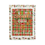 Personalized Gift Tartan Plaid Blanket Clan Gibson With Christmas Cookie Baking Crew Christmas Gift Blanket, Plaid Blanket, Christmas Fleece Blanket, Christmas Blanket, Tartan Blanket, Scottish Blanket, Scotland Blanket, Family Name Blanket, Custom Blanket, Personalized Blanket