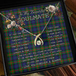 To My Beautiful Soulmate Necklace In Your Eyes I Have Found My Home Clan Gunn Modern Tartan Wishbone Dancing Necklace