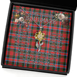 To My Beautiful Soulmate Sunflower Necklace In Your Eyes I Have Found My Home Clan MacDuff Modern Tartan Jewelry For Girlfriend, Tartan Sunflower Pendant Necklace, Scottish Tartan Jewelry, valentine necklace, necklace girlfriend, necklace for wife, cute necklaces for girlfriend, jewelry for girlfriend, to my soulmate necklace, to my future wife necklace