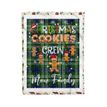 Fleece Blanket - Personalized Gift Tartan Plaid Blanket Clan Mow With Christmas Cookie Baking Crew Christmas Gift Fleece Blanket
