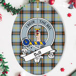 Bell Scottish Clan Badge Plaid Ornament Gift. Christmas Tree Ornament Bell Tartan Ornament,  ceramic ornament, personalized christmas ornaments, christmas tree ornaments, christmas door decorations, Plaid Ornament, Tartan Ceramic Ornament