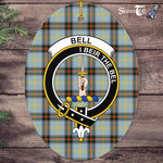 Bell Scottish Clan Plaid Ornament Gift. Christmas Tree Ornament Bell Clan Tartan Ornament,  ceramic ornament, personalized christmas ornaments, christmas tree ornaments, christmas door decorations, Plaid Ornament, Tartan Ceramic Ornament
