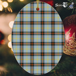 Bell Tartan Oval Ornaments, Christmas Tree Ornament, Plaid Christmas Ornaments, Ceramic Oval Christmas Tree Decoration, Tartan Oval Ornaments, Christmas Tree Ornament, Plaid Christmas Ornaments, Ceramic Oval Christmas Tree Decoration
