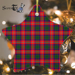 Belshes Tartan Ornament Star Ornament, Christmas Star Decorations, ceramic ornament, Plaid Star Ceramic Ornament, Christmas Ornament Decorations Gift