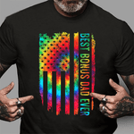 Scotstee Shop - Best Bonus Dad Ever Father Tie Dye American Flag 4th Of July Shirt