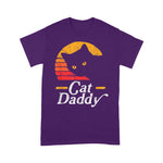 Scotstee Shop - Best Cat Dad Ever Shirt Cat Daddy Vintage Eighties Style Cat Retro Distressed Father Day Shirts