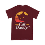 Scotstee Shop - Best Cat Dad Ever Shirt Cat Daddy Vintage Eighties Style Cat Retro Distressed Father Day Shirts
