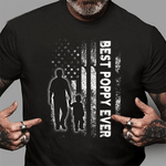 Scotstee Shop - Best Poppy Ever USA Flag Father's Day Grandpa Gift 4th Of July Shirt