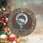 Bethune Celtic Circle Plaid Ornament Gift. Christmas Tree Ornament Bethune Clan Tartan Ornament Great Christmas Ornaments Gift - Scotstee Shop