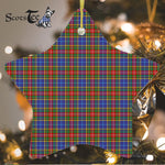 Bethune Tartan Ornament Star Ornament, Christmas Star Decorations, ceramic ornament, Plaid Star Ceramic Ornament, Christmas Ornament Decorations Gift