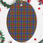 Bethune Tartan Oval Ornaments, Christmas Tree Ornament, Plaid Christmas Ornaments, Ceramic Oval Christmas Tree Decoration, Tartan Oval Ornaments, Christmas Tree Ornament, Plaid Christmas Ornaments, Ceramic Oval Christmas Tree Decoration