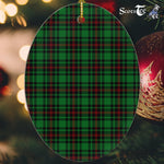Beveridge Tartan Oval Ornaments, Christmas Tree Ornament, Plaid Christmas Ornaments, Ceramic Oval Christmas Tree Decoration, Tartan Oval Ornaments, Christmas Tree Ornament, Plaid Christmas Ornaments, Ceramic Oval Christmas Tree Decoration