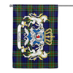 Scotstee Shop - Scotstee Shop Tartan Garden Flag Colquhoun Tartan Flag Clan Badge Lion Scottish Tartan House Flag
