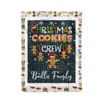 Personalized Gift Tartan Plaid Blanket Clan Baillie Hunting With Christmas Cookie Baking Crew Christmas Gift Blanket, Plaid Blanket, Christmas Fleece Blanket, Christmas Blanket, Tartan Blanket, Scottish Blanket, Scotland Blanket, Family Name Blanket, Custom Blanket, Personalized Blanket