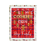 Personalized Gift Tartan Plaid Blanket Clan Rose With Christmas Cookie Baking Crew Christmas Gift Blanket, Plaid Blanket, Christmas Fleece Blanket, Christmas Blanket, Tartan Blanket, Scottish Blanket, Scotland Blanket, Family Name Blanket, Custom Blanket, Personalized Blanket