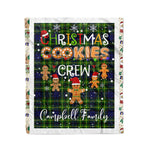 Personalized Gift Tartan Plaid Blanket Clan Campbell Of Breadalbane Modern With Christmas Cookie Baking Crew Christmas Gift Blanket, Plaid Blanket, Christmas Fleece Blanket, Christmas Blanket, Tartan Blanket, Scottish Blanket, Scotland Blanket, Family Name Blanket, Custom Blanket, Personalized Blanket