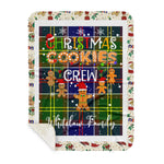 Personalized Gift Tartan Plaid Blanket Clan Whitelaw Modern With Christmas Cookie Baking Crew Christmas Gift Sherpa Blanket, tartan sherpa blanket,buffalo plaid sherpa blanket,christmas sherpa blanket,Christmas Throw Blanket,green plaid sherpa blanket,green sherpa blanket