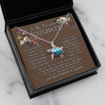Sea Turtle Necklace To My Beautiful Soulmate Necklace In Your Eyes I Have Found My Home Clan Innes of Cowie Tartan Blue Turtle Necklace