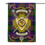 House Flag - Chalmers Irish Shield Celtic Cross Tartan Garden Flag St Patrick's Day Garden Flag