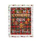 Personalized Gift Tartan Plaid Blanket Clan Stewart Stuart of Bute With Christmas Cookie Baking Crew Christmas Gift Blanket, Plaid Blanket, Christmas Fleece Blanket, Christmas Blanket, Tartan Blanket, Scottish Blanket, Scotland Blanket, Family Name Blanket, Custom Blanket, Personalized Blanket