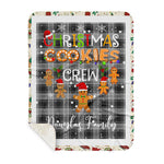 Personalized Gift Tartan Plaid Blanket Clan Douglas Grey With Christmas Cookie Baking Crew Christmas Gift Sherpa Blanket, tartan sherpa blanket,buffalo plaid sherpa blanket,christmas sherpa blanket,Christmas Throw Blanket,green plaid sherpa blanket,green sherpa blanket